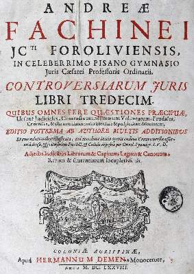 Bild Nr.1: 124-130 Fachinei,A.: (Alte Drucke, Handschriften und Theologie)