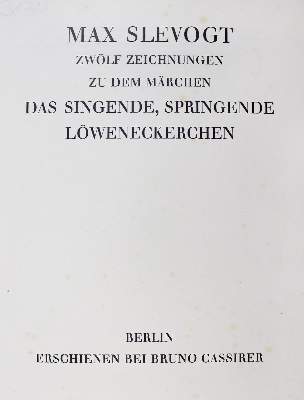 Bild Nr.3: 124-1427 Slevogt,M.: (Literatur und illustrierte Bücher 20.Jahrhundert - Alte Literatur in modernen Ausgaben)