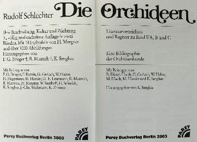 Bild Nr.1: 124-1456 Schlechter,R.: (Botanik, Orchideen)