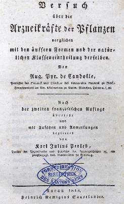 Bild Nr.1: 124-1490 Candolle,A.P.de: (Medizin, Pharmazie)