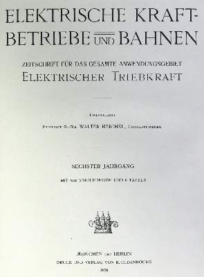 Bild Nr.1: 124-1561 Elektrische Kraftbetriebe und Bahnen.: (Verschiedene Gebiete - Varia, Elektrizität)