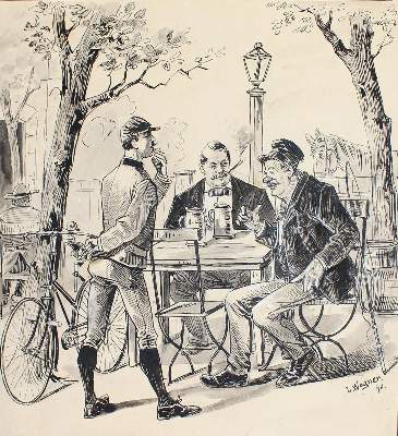 Bild Nr.1: 124-1563 Fahrrad-Humor.: (Verschiedene Gebiete - Varia, Fahrrad)