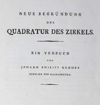 Bild Nr.1: 124-1578 Gemmer,J.P.: (Verschiedene Gebiete - Varia, Mathematik)