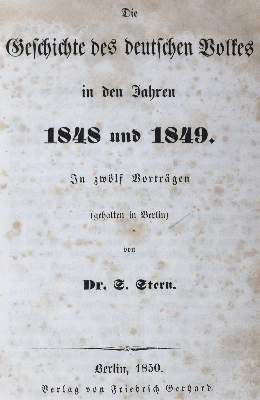 Bild Nr.1: 124-1713 Stern,S.: (Deutschland, Revolution 1848/49 - Vormärz - Politik)