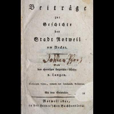 Bild Nr.1: 124-1722 Langen,(K.)v.: (Deutschland, Rottweil)