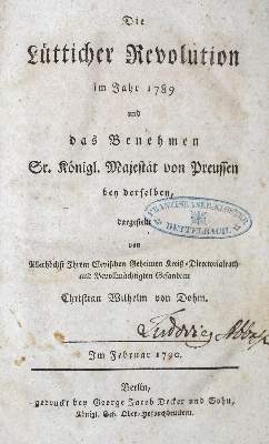 Bild Nr.1: 124-1864 Dohm,C.W.v.: (Verschiedene Länder - Geschichte)