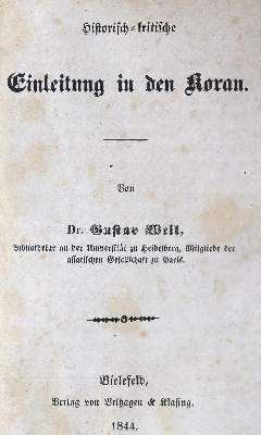 Bild Nr.1: 124-191 Weil,G.: (Koran)