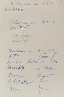 Bild Nr.1: 124-1935 Gästebuch: (Autographen)