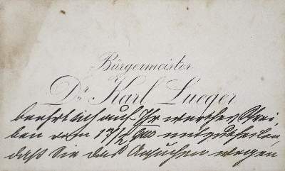 Bild Nr.1: 124-1947 Lueger, Karl,: (Autographen)