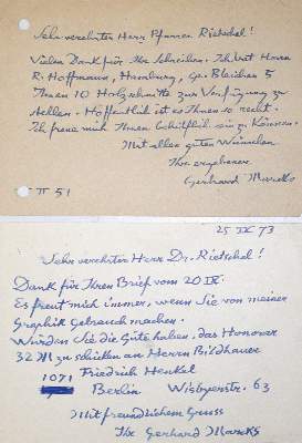 Bild Nr.2: 124-1948 Marcks, Gerhard: (Autographen)