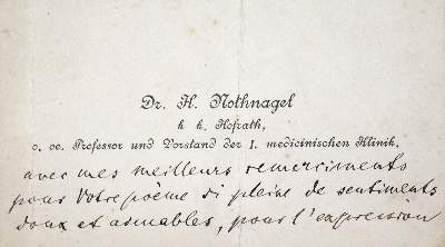 Bild Nr.1: 124-1954 Nothnagel, Hermann,: (Autographen)