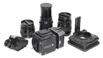 Bild Nr.1: 124-1996 Hasselblad 503 CX mit: (Varia, Optik, Kamera)