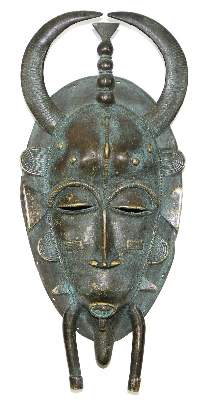 Bild Nr.1: 124-2022 Bronzemaske der Senufo: (Afrika)