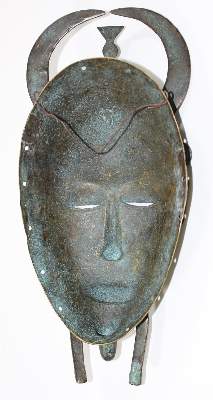 Bild Nr.3: 124-2022 Bronzemaske der Senufo: (Afrika)