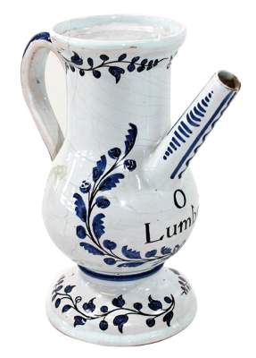 Bild Nr.1: 124-2065 Ölkanne Chevrette: (Apothekenwesen, Albarello)