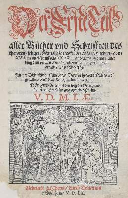 Bild Nr.1: 124-208 Luther,M.: (Alte Drucke, Handschriften und Theologie)