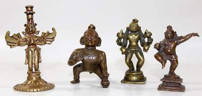 Bild Nr.1: 124-2085 4 Kleinbronzen Garuda: (Asiatika)