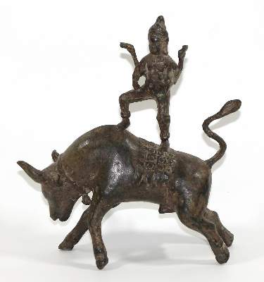 Bild Nr.1: 124-2087 Buddha auf Stier: (Asiatika)