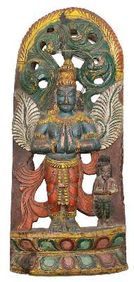 Bild Nr.1: 124-2114 Holzpanel Indien.: (Asiatika)