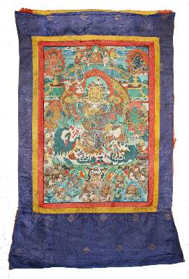 Bild Nr.1: 124-2153 Wohl Buddhistischer Kubera.: (Asiatika, Thangka)