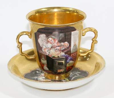 Bild Nr.4: 124-2198 Meissen Doppelhenkeltasse: (Porzellan u. Keramik, Meissen)