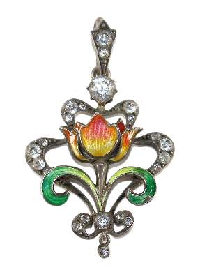 Bild Nr.1: 124-2220 Jugendstilanhänger.: (Schmuck, Anhänger)
