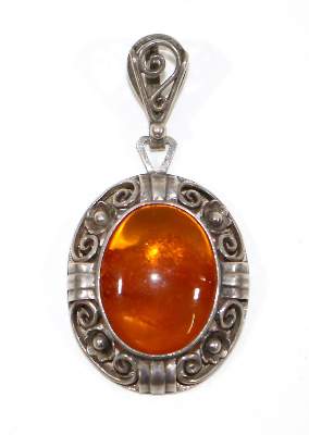 Bild Nr.1: 124-2221 Jugendstil Bernsteinanhänger: (Schmuck, Anhänger)