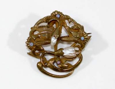 Bild Nr.1: 124-2243 Jugendstilbrosche: (Schmuck, Broschen)
