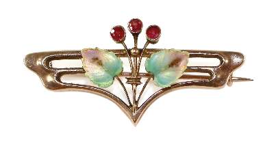 Bild Nr.1: 124-2247 Jugendstilbrosche Pforzheim: (Schmuck, Broschen)
