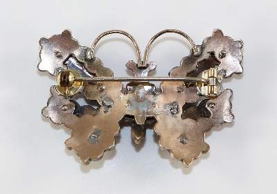 Bild Nr.2: 124-2250 Schmetterlingsbrosche Granat: (Schmuck, Broschen)