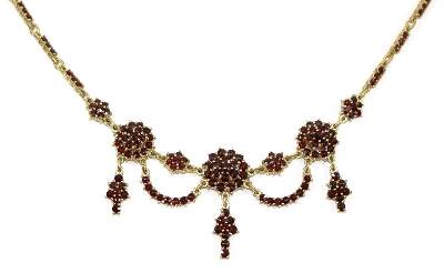 Bild Nr.1: 124-2256 Granatcollier Böhmen.: (Schmuck, Collier)