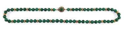 Bild Nr.1: 124-2260 Malachitkette mit 585: (Schmuck, Colliers)