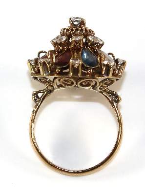 Bild Nr.3: 124-2277 Damenring 585 GG: (Schmuck, Ringe)
