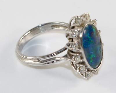 Bild Nr.2: 124-2278 Opalring 585 WG.: (Schmuck, Ringe)