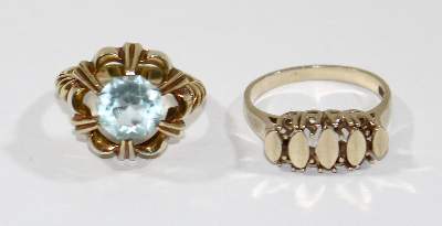 Bild Nr.1: 124-2279 Paar Damenringe 585 GG.: (Schmuck, Ringe)