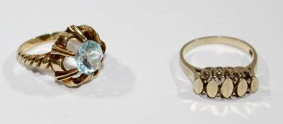 Bild Nr.2: 124-2279 Paar Damenringe 585 GG.: (Schmuck, Ringe)