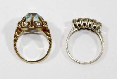 Bild Nr.3: 124-2279 Paar Damenringe 585 GG.: (Schmuck, Ringe)