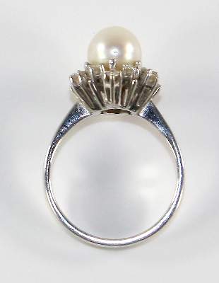 Bild Nr.2: 124-2280 Perl- Brillantring: (Schmuck, Ringe)