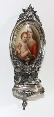 Bild Nr.2: 124-2381 Weihwasserbecken Silber: (Volkskunst, Religiöse Volkskunst)