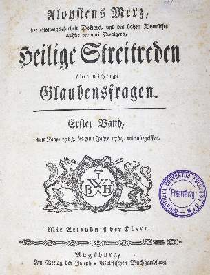Bild Nr.1: 124-251 Merz,A.: (Alte Drucke, Handschriften und Theologie)