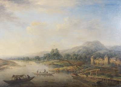 Bild Nr.1: 124-2648 Deutscher Landschaftsmaler.: (Deutschland, Rhein)