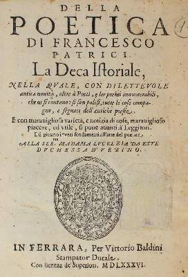 Bild Nr.1: 124-274 Patricius (Patrizi da Cherso),F.: (Alte Drucke, Handschriften und Theologie)