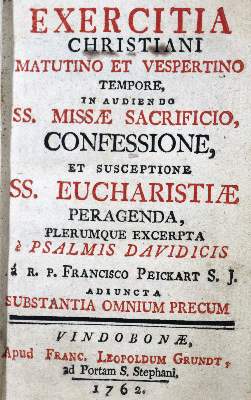 Bild Nr.1: 124-275 Peikhart,F.: (Alte Drucke, Handschriften und Theologie)