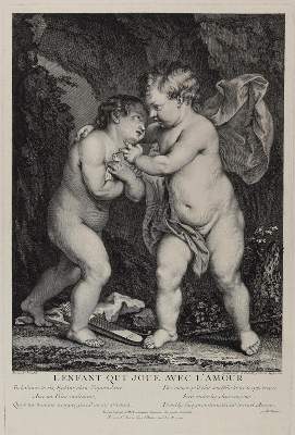 Bild Nr.2: 124-2866 Amoretten und Kinder.: (Künstlergraphik)