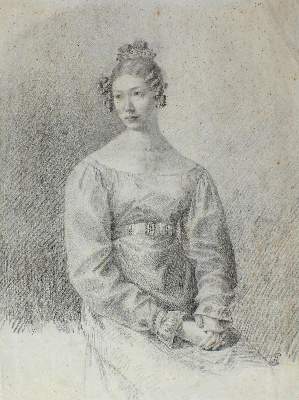 Bild Nr.1: 124-2952 Biedermeier-Portrait.: (Künstlergraphik)