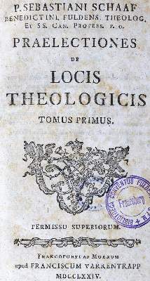 Bild Nr.1: 124-308 Schaaf,S.: (Alte Drucke, Handschriften und Theologie)