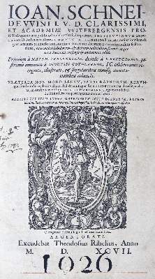 Bild Nr.1: 124-311 Schneidewein,J.: (Alte Drucke, Handschriften und Theologie)