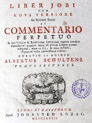 Bild Nr.1: 124-313 Schultens,A.: (Alte Drucke, Handschriften und Theologie)