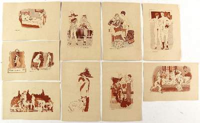 Bild Nr.2: 124-3175 Unbekannte Künstler.: (Künstlergraphik, Erotika - Galantes)