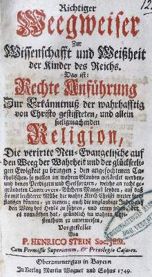 Bild Nr.1: 124-325 Stein,H.: (Alte Drucke, Handschriften und Theologie)